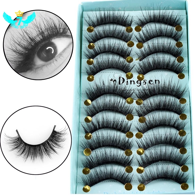 [Hàng mới về] Set 10 cặp lông mi giả 3d mềm mại tự nhiên