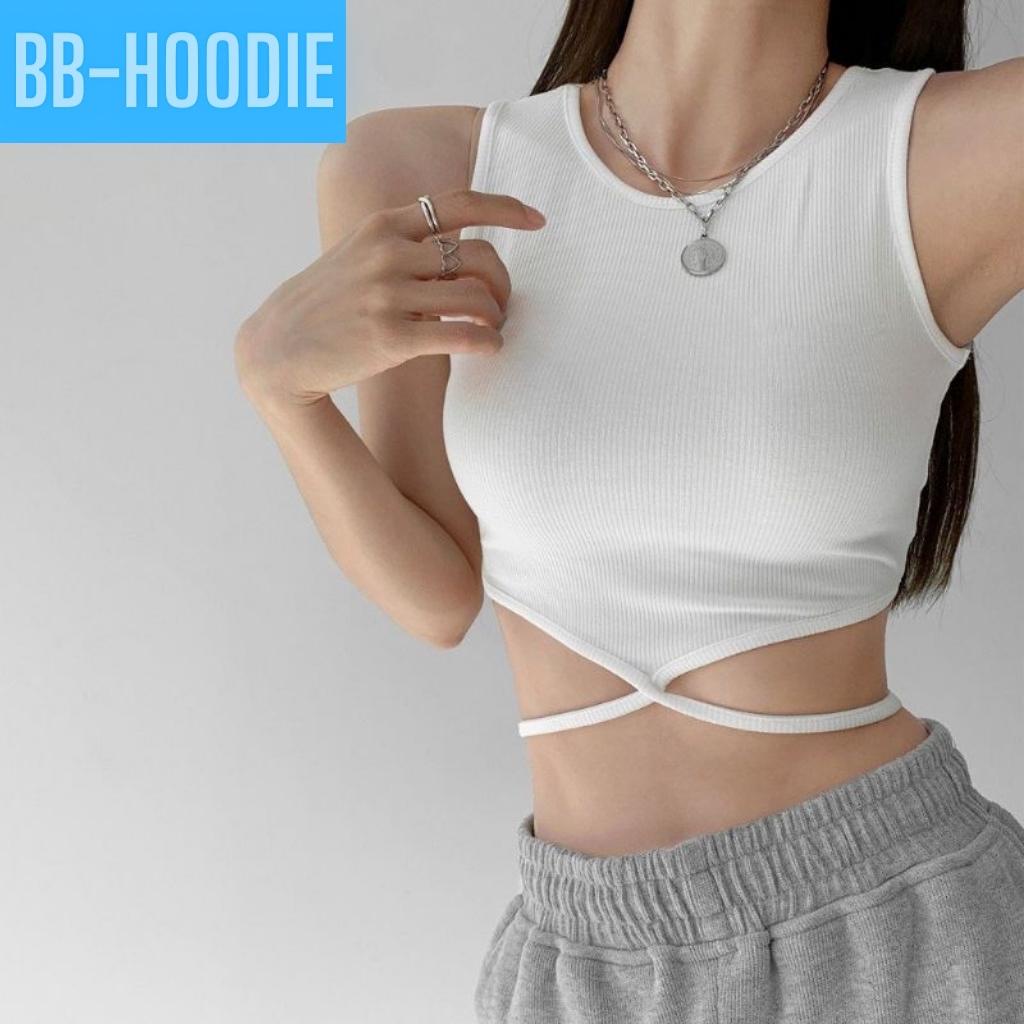 Áo BA LỖ DÂY QUẤN BỤNG A3 - Áo ba lỗ nữ trơn croptop