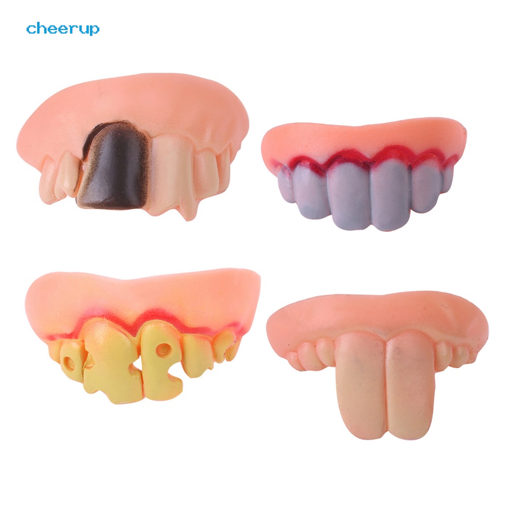 Set 4 Răng Giả Hóa Trang Halloween Độc Đáo