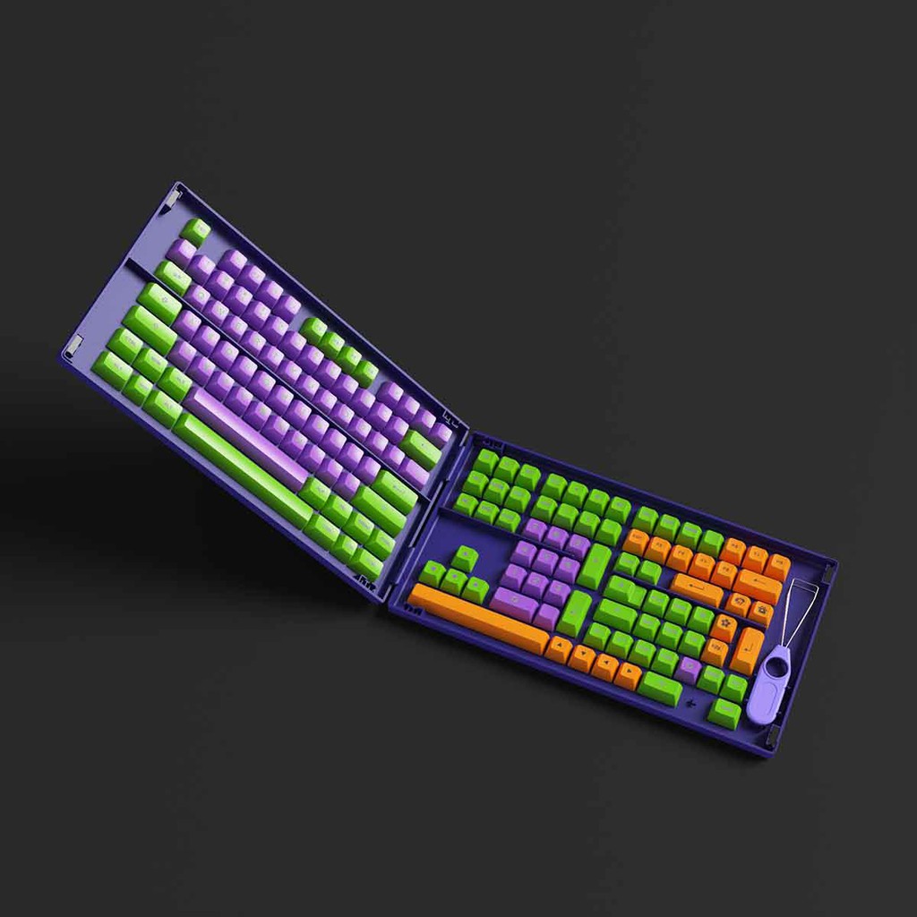 Nút bàn phím - AKKO Keycap Set  EVA-01 ASA Profile - Hàng Chính Hãng