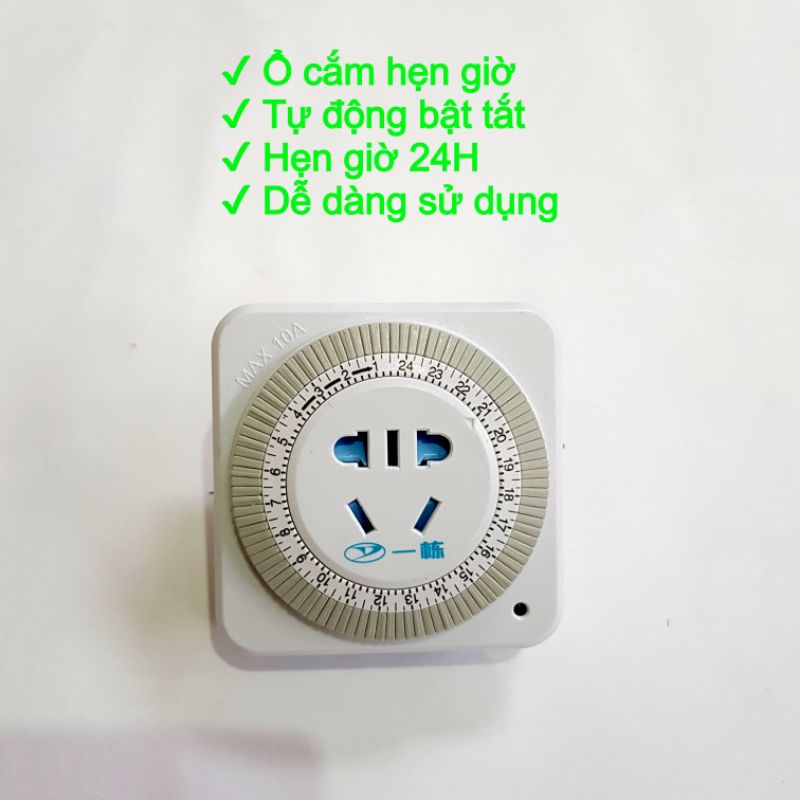 Ổ Cắm Hẹn Giờ Tự động - Bộ nguồn tự động bật tắt hẹn giờ 24H theo giờ gian cài đặt