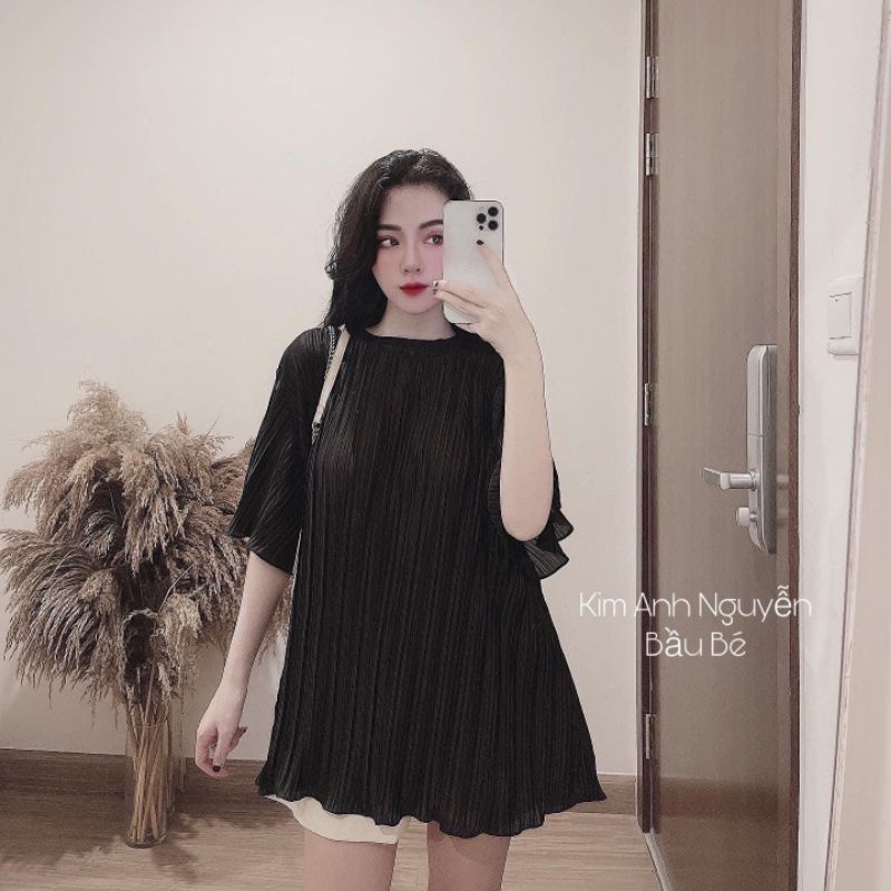 Cả set áo dập ly mix chân váy siêu hot cúc ngọc hàng 2 lớp ảnh thật trải sàn | BigBuy360 - bigbuy360.vn