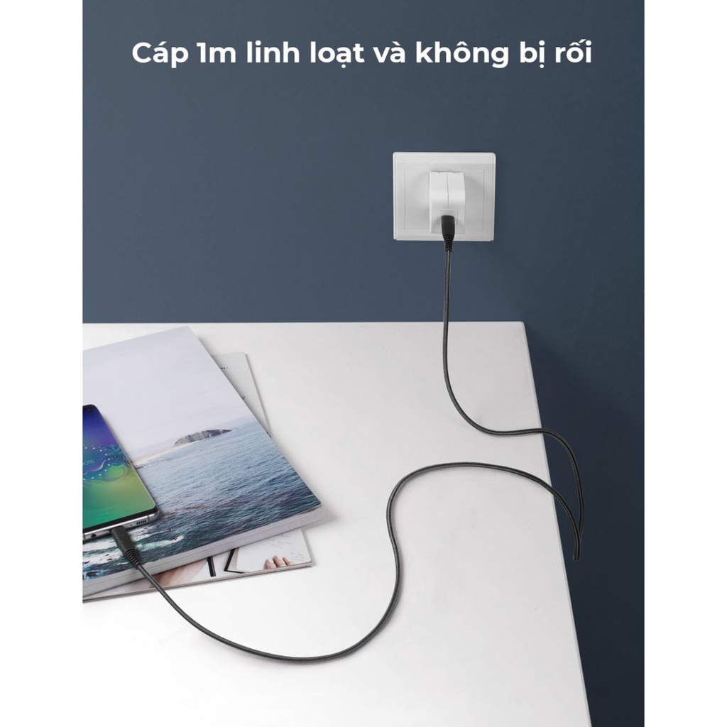 Dây cáp sạc Type C to Type C Ravpower RP-CB047 dài 1m