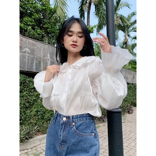 SAP-Áo sơ mi cổ sen lấp lánh