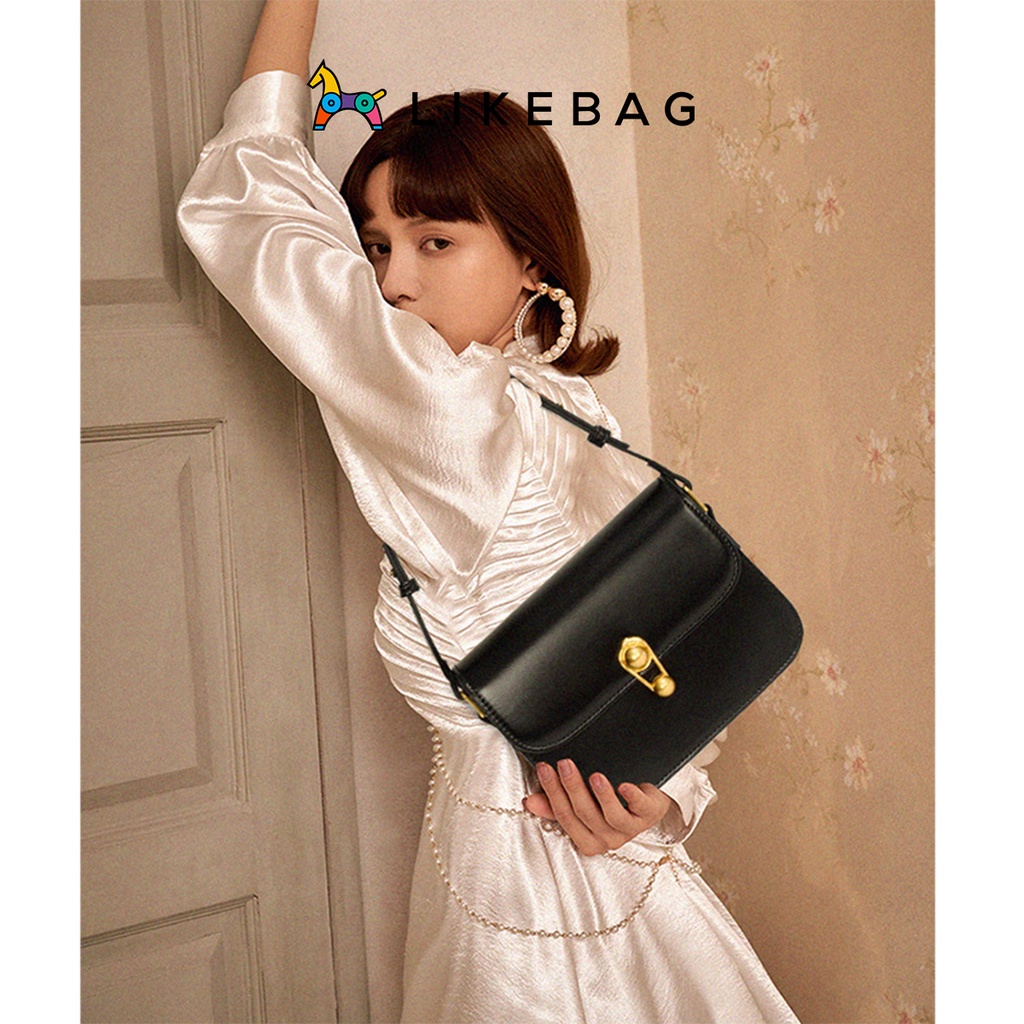 Túi nữ đeo chéo basic LIKEBAG kiểu dáng chữ nhật phối dây da thời trang trẻ trung 219XK6868 - LIBAGI