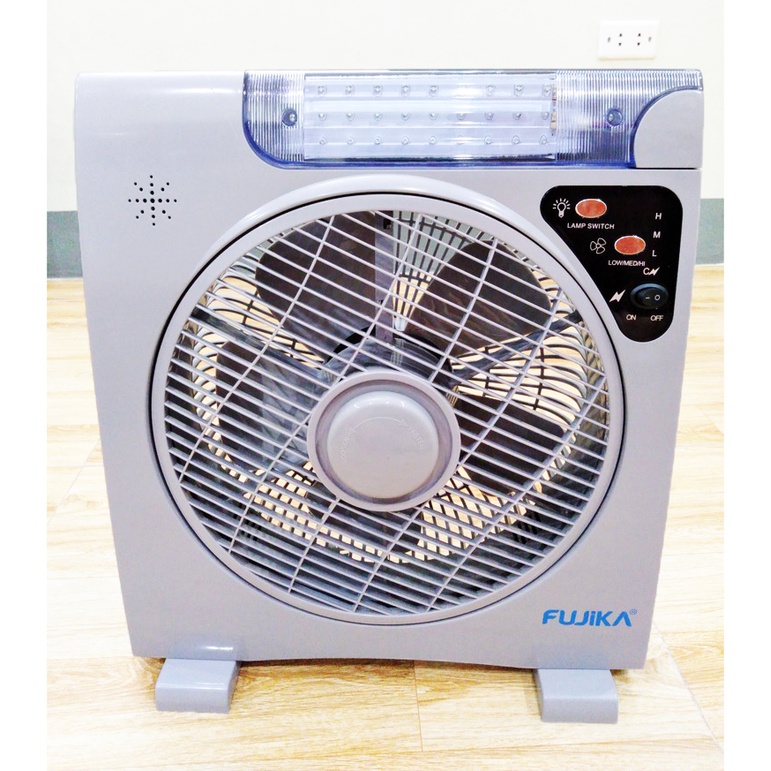 Quạt sạc tích điện loại lớn dạng hộp có đèn AC&DC FUJIKA FJ-QH125 VÀ PANASONIC BẢO HÀNH 12 THÁNG-Sử dụng 8 tiếng/lần sac