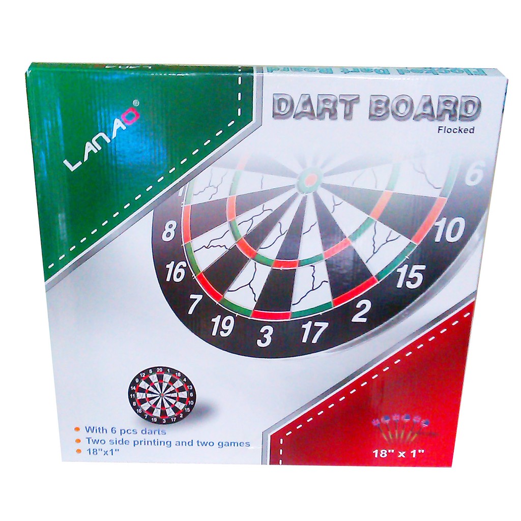 [ĐƯỜNG KÍNH 45CM, DÀY 2.5CM] Bảng Phóng Phi Tiêu 18 inch (Flocked Dart Board)