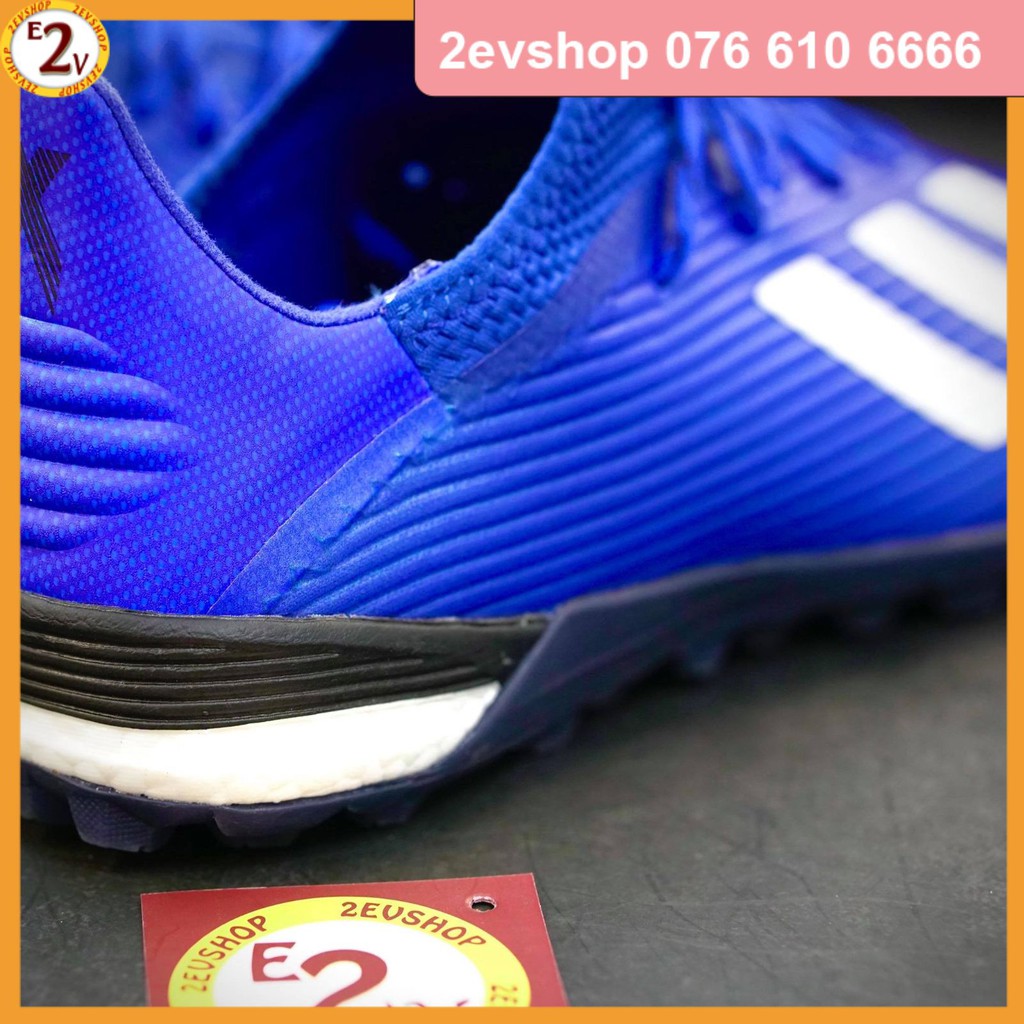 Siêu Chất [Tặng Tất/Túi] Giày Đá Bóng 𝗧𝗙 𝗔𝗱𝗶𝗱𝗮𝘀 𝘅𝟭𝟵.𝟭 Tím Than Đã Khâu Bền Đẹp