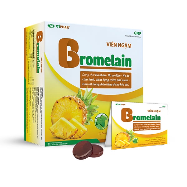 Viên ngậm Bromelain (Ngậm ho quả dứa)