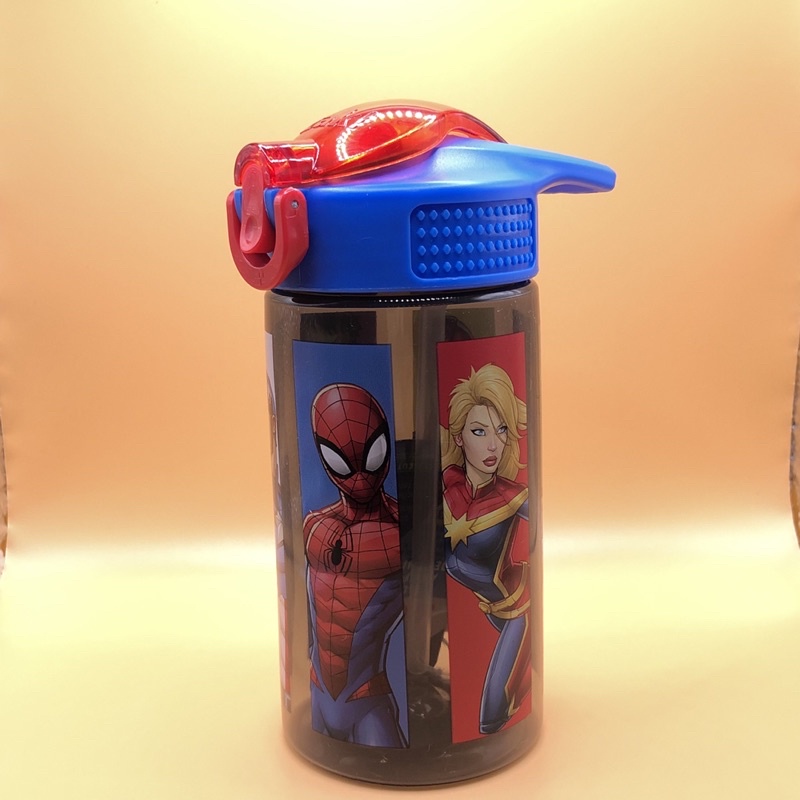 BÌNH NƯỚC NÚT BẤM ỐNG HÚT NHÂN VẬT DISNEY HÃNG ZAK 473ML CANADA