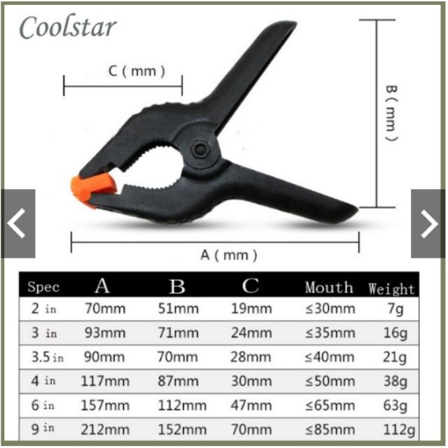 Kẹp nhựa chữ A 9 in tolsen 10200