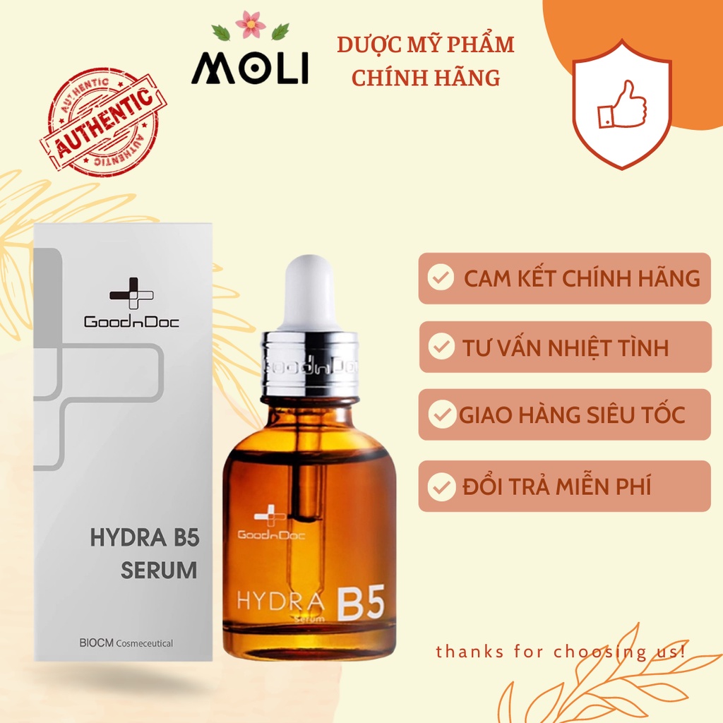 SERUM DƯỠNG ẨM PHỤC HỒI DA GOODNDOC HYDRA B5 30ml