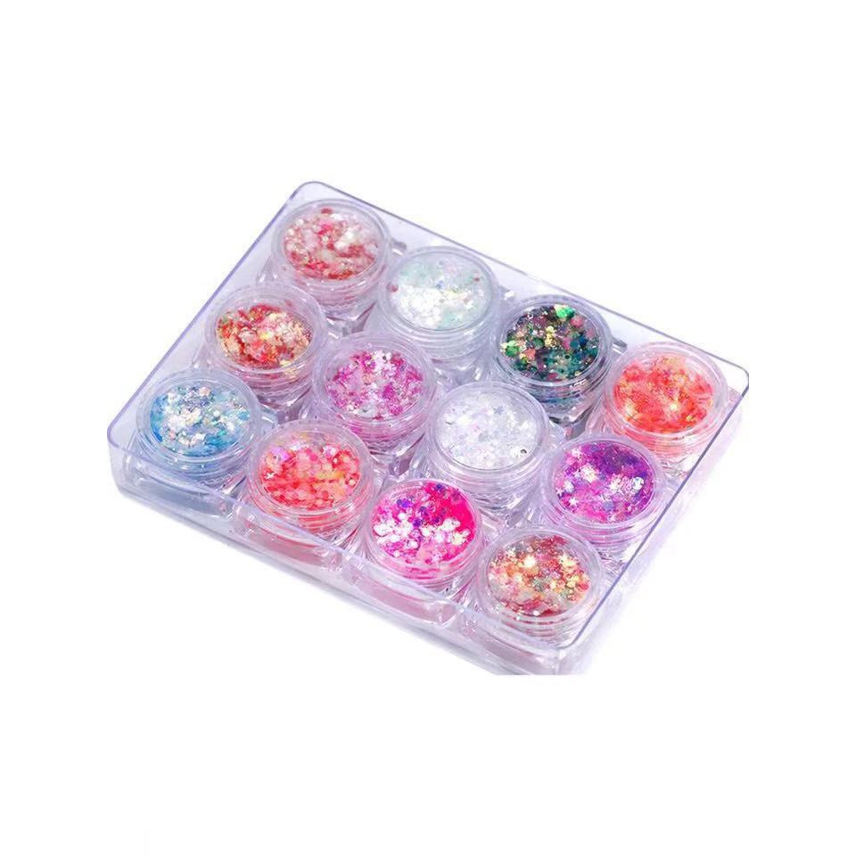 Nhũ mắt kia kira lấp lánh hộp 12 ô hũ [sẵn gel] | BigBuy360 - bigbuy360.vn