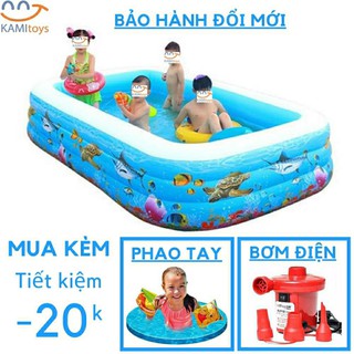 BỂ BƠI PHAO BƠI CHỮ NHẬT 1,3M 3 TẦNG CHO BÉ