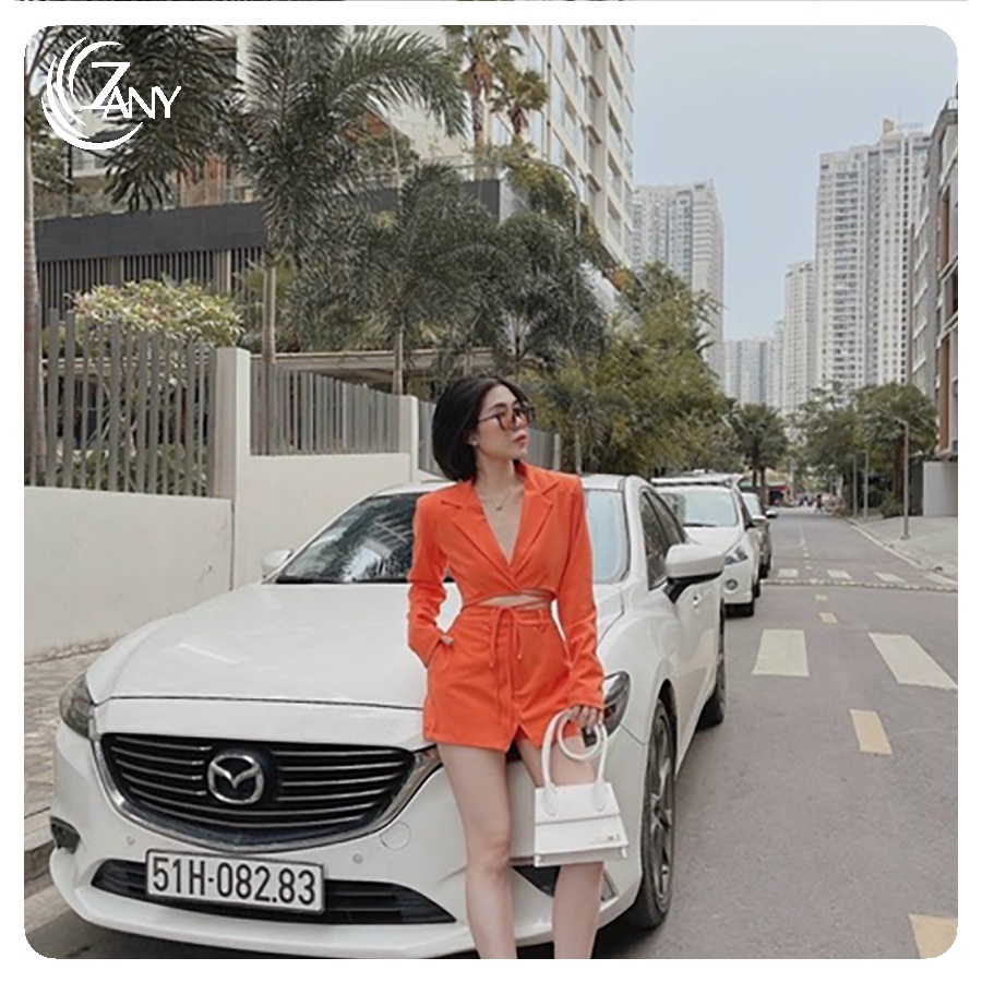 Set Vest Croptop Phối Quần Short ZANY Kiểu Dáng Hàn Quốc Năng Động Trẻ Trung Chất Liệu Xốp Pupy Freesize