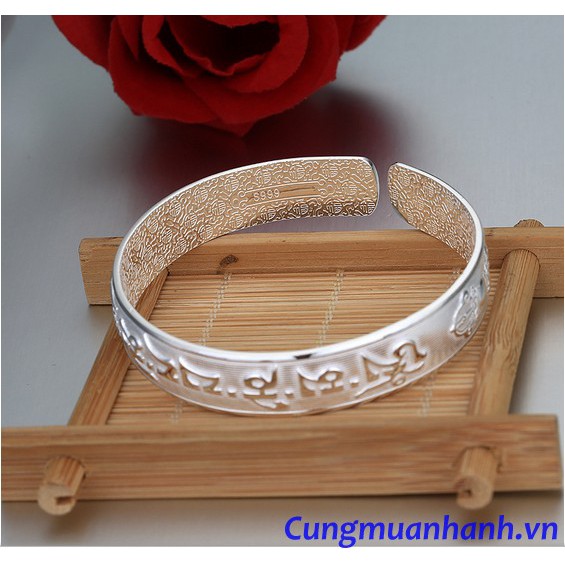 VÒNG TAY KHẮC THẦN CHÚ OM MANI PADME HUM TÂY TẠNG - VT207