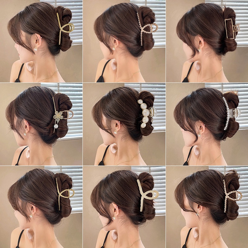 Kẹp Tóc Hàm Cá Mập Bằng Kim Loại - kẹp Tóc Nữ Hottrend Phong Cách Hàn Quốc Cực Xinh Siêu Sang Chảnh - KT02