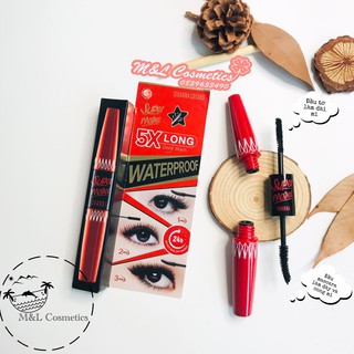 Mascara Cong Dài Mi X5 - SIVANNA SUPER MODEL 5X LONG DEEP BLACK