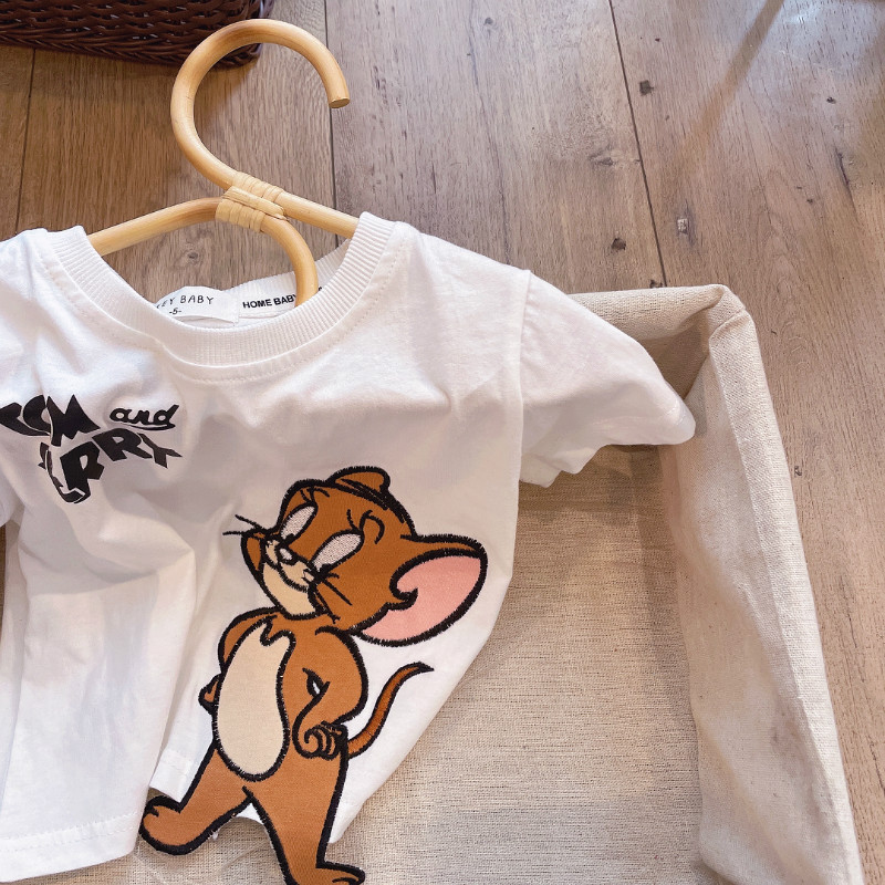 Baby T-shirt kids clothes cartoon cute animal cotton comfortable white fashion