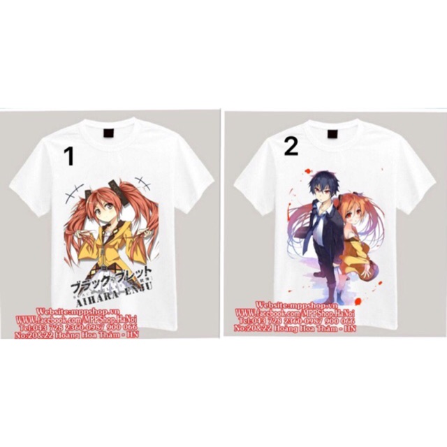 Áo BLACKBULLET anime in trực tiếp vào vải