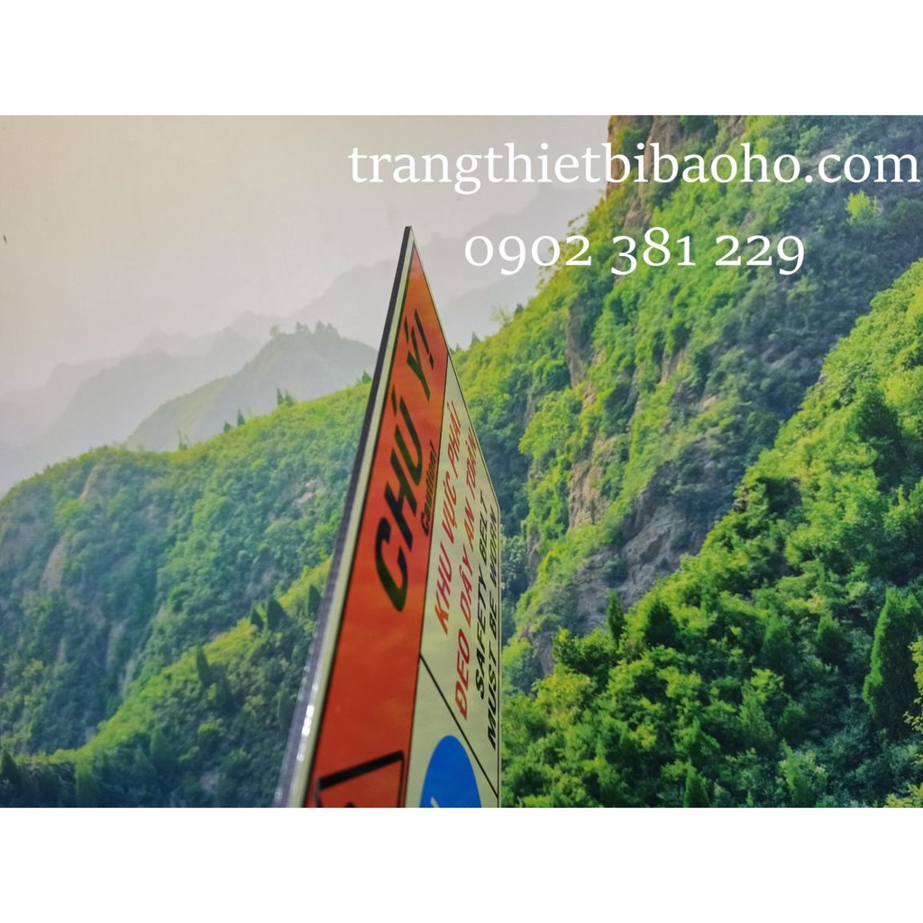 Bảng Alu dán decal Khu vực phải đeo dây an toàn KT20 x 30cm