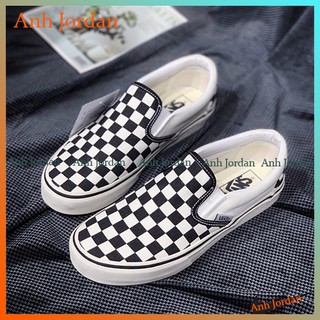 Giày vans, giày vans caro lười hàng cao cấp full box + bill
