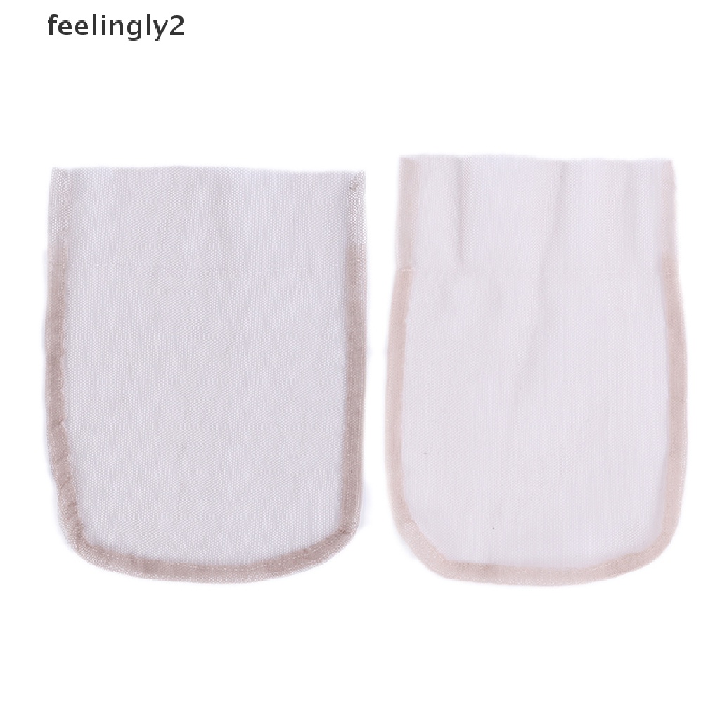 Mũ Lưới Trùm Tóc Giả 4 * 4cm Màu Nâu Thụy Sĩ Phối Ren Thời Trang