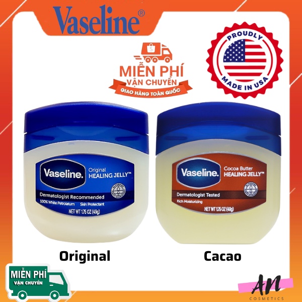 Sáp Vaseline Mỹ dưỡng ẩm Pure Petroleum Jelly Original  / Vaseline cacao 49g