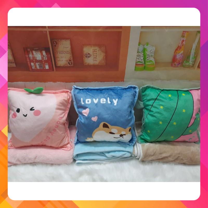 QUÀ TẶNG BỘ CHĂN VÀ GỐI MỀN TỰA LƯNG,VĂN PHÒNG,DU LỊCH