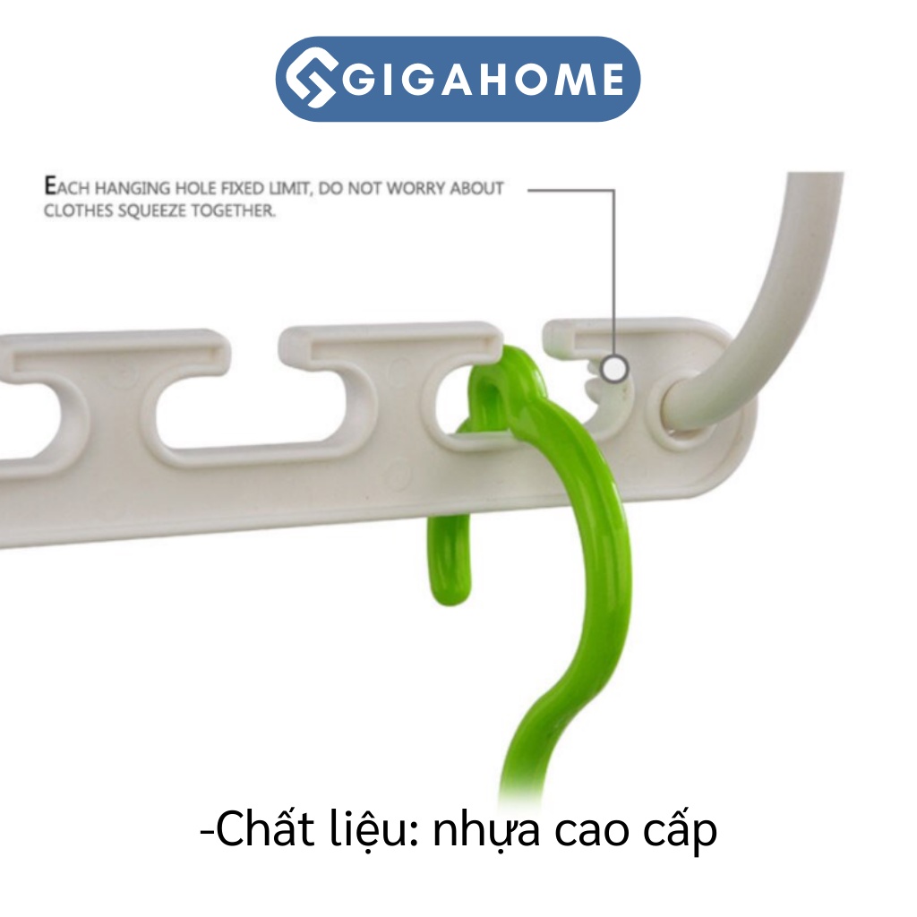Hộp 8 Móc Treo Đồ 5 Lỗ GIGAHOME Xoay Ngang Dọc Tiết Kiệm Diện Tích, Tiện Dụng 3335