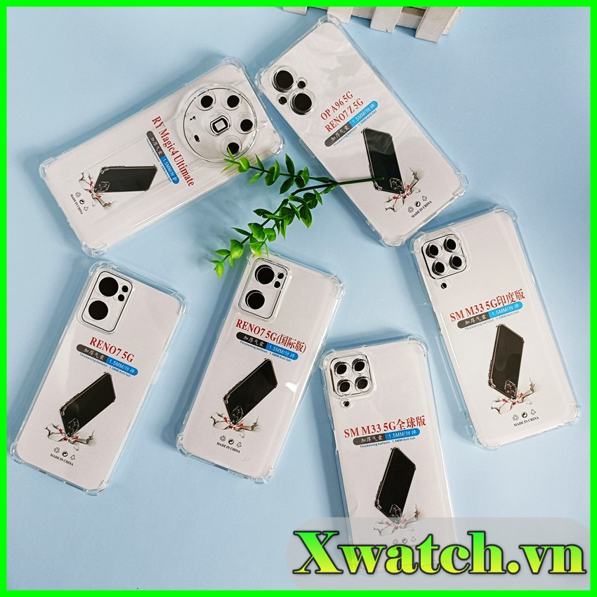 Ốp lưng dẻo chống va đập Oppo Reno 8 8Z 8T A16k A57 Reno 7 7z  Reno 4/5 Reno 6 6z Reno 4 pro trong suốt bảo vệ 4 góc
