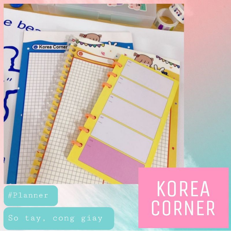 BINDER VÀ BÌ CỨNG LÀM SỔ PLANNER CÒNG