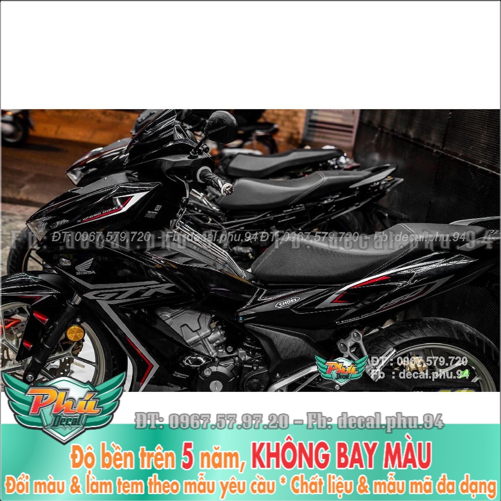 Tem Rời Winner X GTR đen trắng (K)