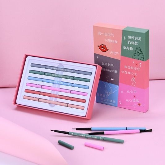 (hàng Mới Về) Bút Kẻ Lông Mày Hai Đầu Chống Thấm Nước Và Mồ Hôi Tự Nhiên Lâu Trôi Cho Người Mới Bắt Đầu