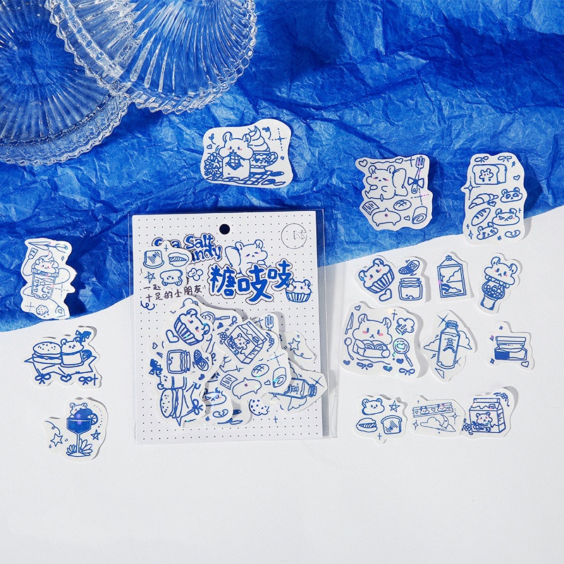 Bộ 30 Miếng Dán Mini Họa Tiết Hoạt Hình Động Vật Dễ Thương Trang Trí Sổ Tay / Nhật Ký DIY 4 Kiểu