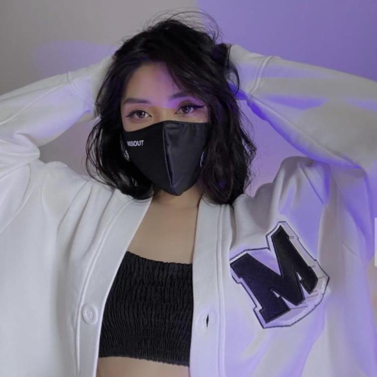 Áo Cardigan Len Mỏng Cho Nữ Phong Cách Ulzzang Phù Hợp Đi Đà Lạt- Thêu logo M