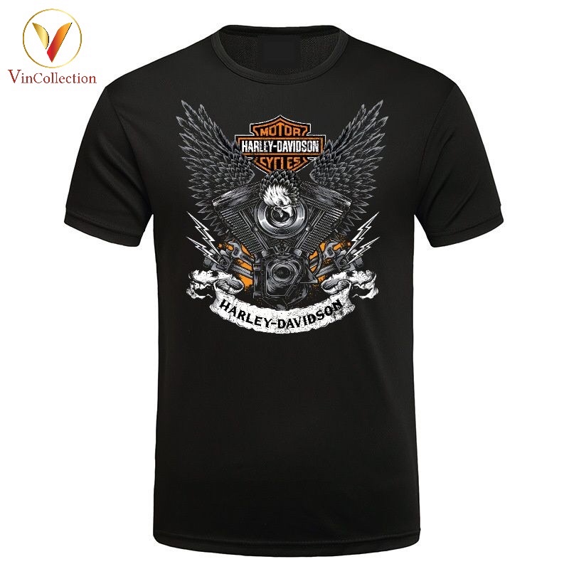 Áo thun 100% cotton Áo thun biker Áo thun harley Áo thun đại bàng  .