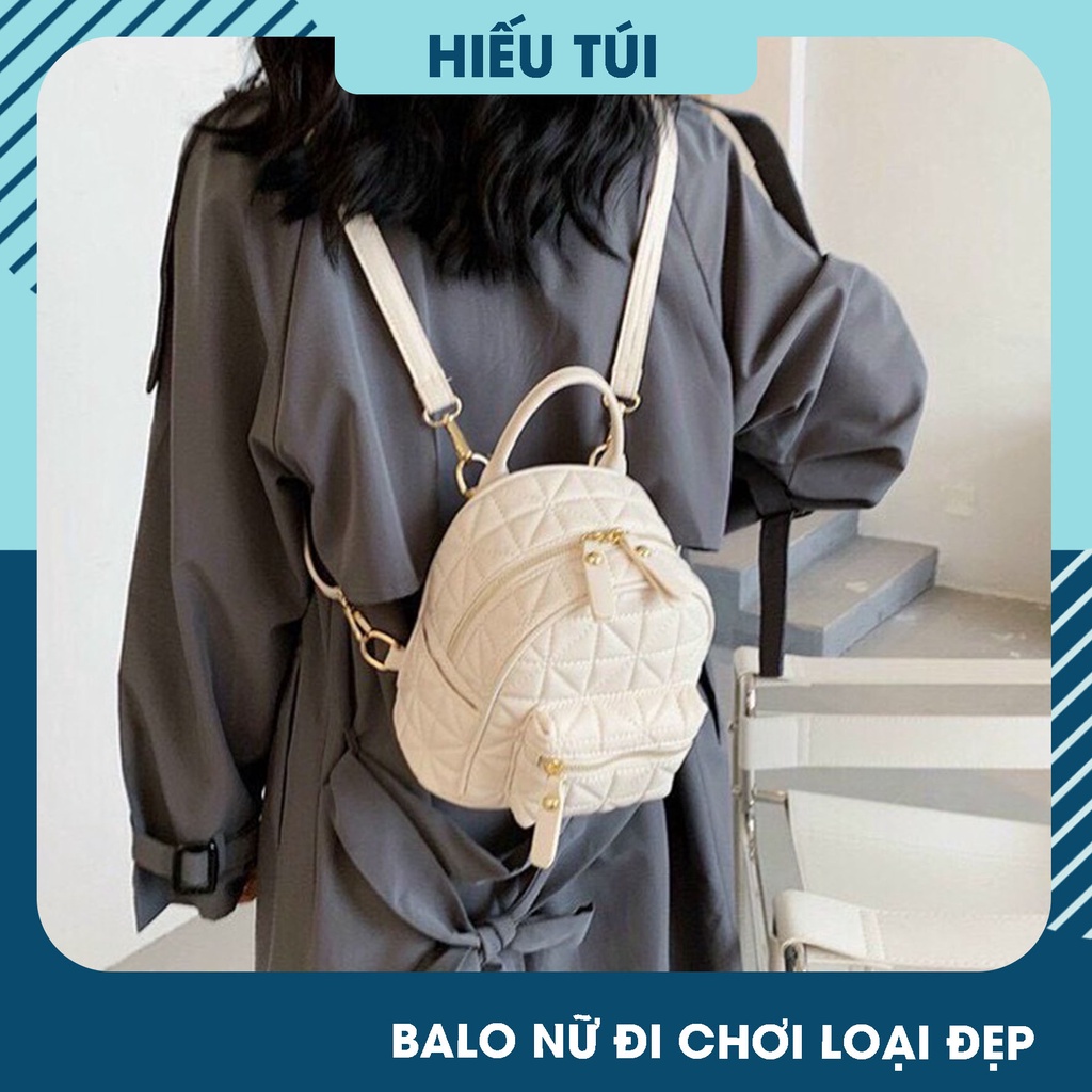 Balo da mini nữ thời trang du lịch đi học đi chơi phong cách hàn quốc dễ thương HTB03