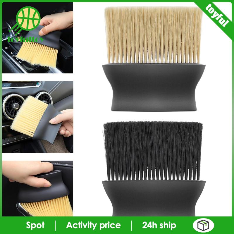 [Toyfulcabin] Chổi Quét Chi Tiết Lỗ Thông Khí Nội Thất Ô Tô / Nhà Cửa Màu Đen