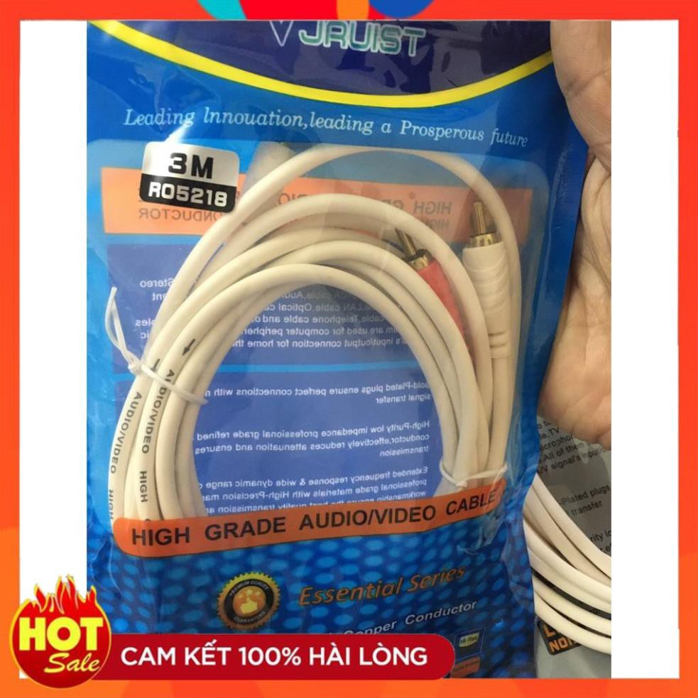 [Hàng Xịn] Dây Loa 1 ra 2 dài 1.8m, 3m... Dây choseal loại tốt trắng, dẻo.