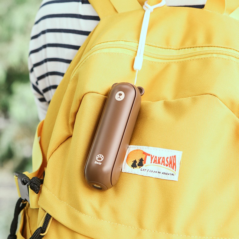 Quạt Cầm Tay Bear Gấu Nâu Mini Đa Năng Sạc Dự Phòng Đèn Pin Khẩn Cấp Jisulife F8 | BigBuy360 - bigbuy360.vn