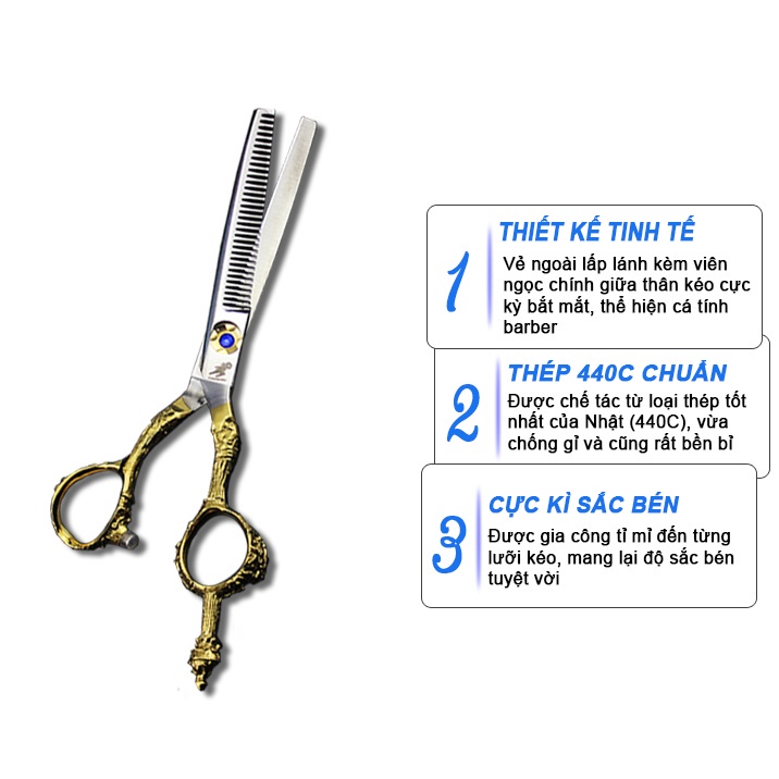 Kéo cắt tóc chuyên nghiệp Freelander F-6014 chuẩn Nhật Bản