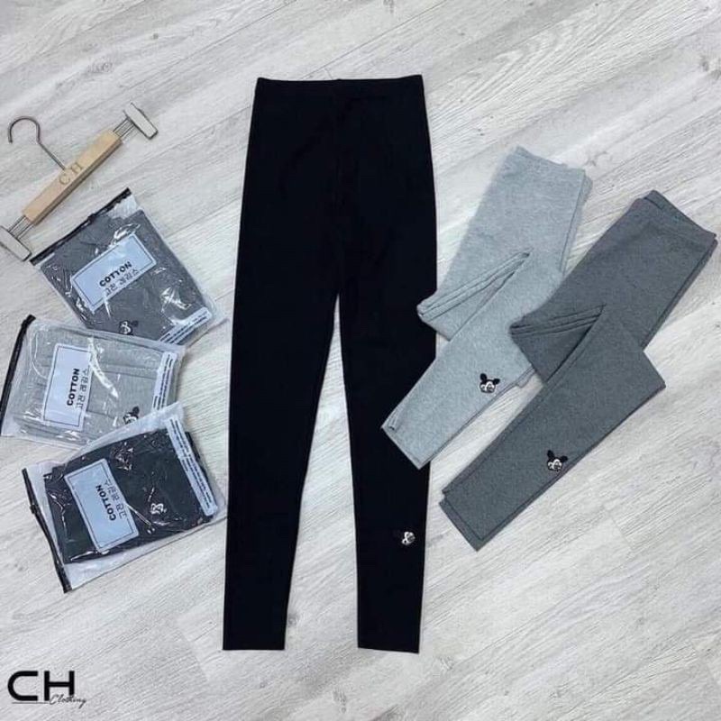 Quần Legging Tăm Micky Vải Nỉ Ladya Store Mã 900