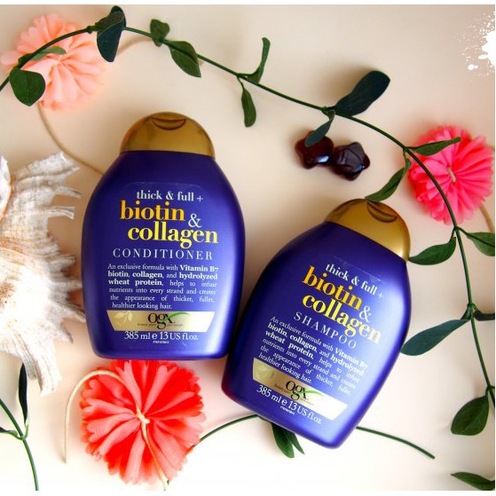 [HÀNG CHÍNH HÃNG] Bộ dầu gội xả giảm rụng tóc OGX Thick & Full Biotin & Collagen 385ml - 577ml - sẵn hàng | BigBuy360 - bigbuy360.vn