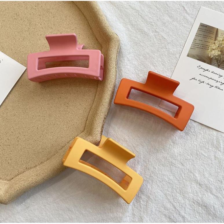 Kẹp Tóc Nhám Càng Cua Hàn Quốc Kiểu Pháp Cổ Điển Hình Chữ Nhật C53