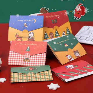 Thiệp Giáng Sinh Gấp Mini Đáng Yêu Merry Christmas Noel