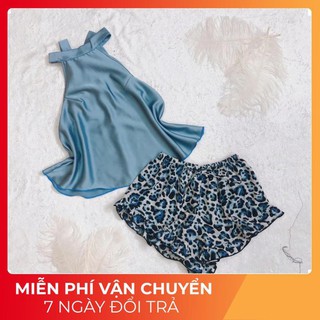❤freeship❤ đồ ngủ nữ đồ mặc nhà đồ ngủ yếm lụa satin cao cấp freesize 40-60 kg