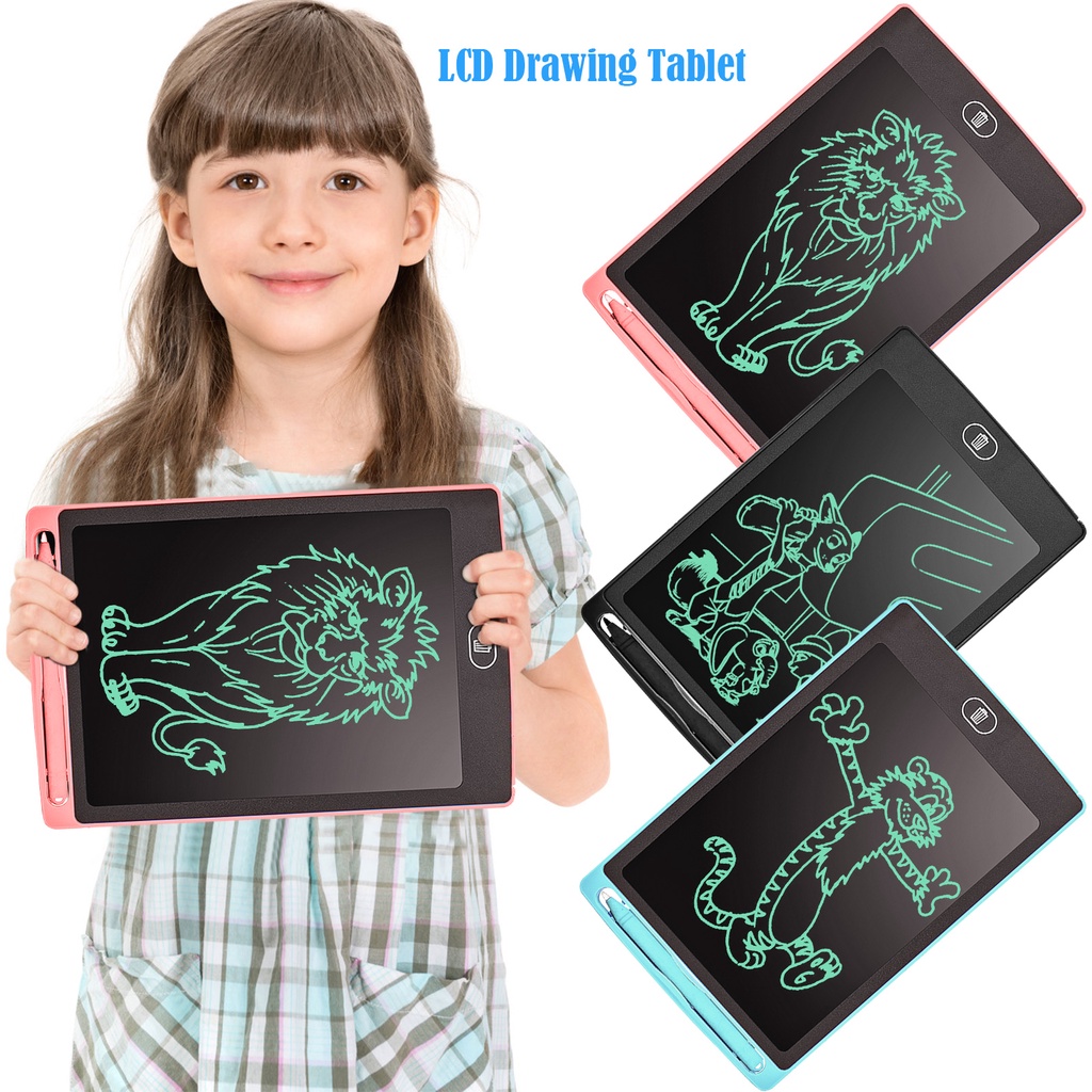 Bảng vẽ tự xóa điện tử 3D ANDY'S KIDS bảng viết vẽ thông minh 6.5 inch màn hình LCD đa sắc đồ họa đẹp kèm bút dạy học