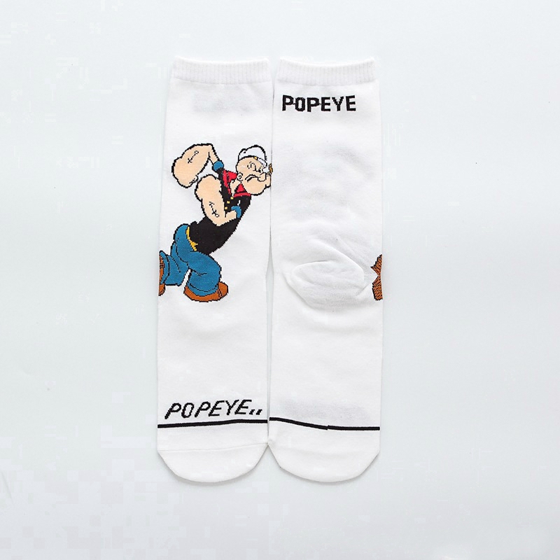 Vớ cotton họa tiết hoạt hình popeye cho nam và nữ