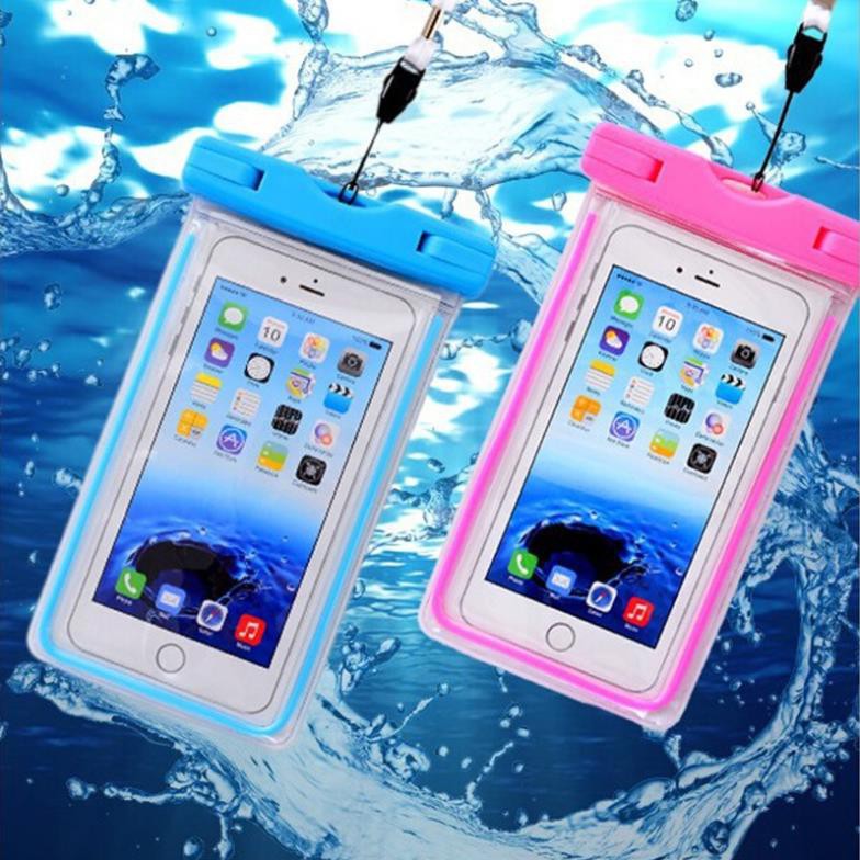 Túi chống nước WaterProof dạ quang phát sáng cao cấp cho điện thoại 6 inch chuẩn chông nước IPx8 cao cấp